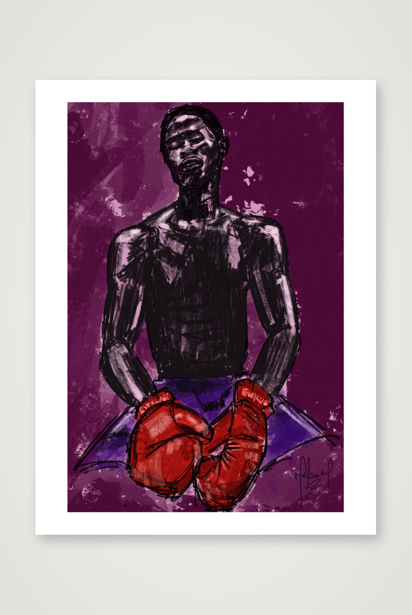 TIRED FIGHTER — 46×61cm, 18×24" Print only